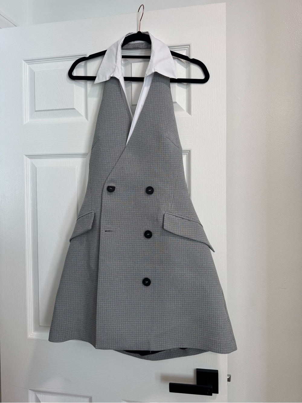 🚨FLASH SALE 🚨 Zara Double-Breasted Grey Sleeveless Blazer Dress - Picture 3 of 7